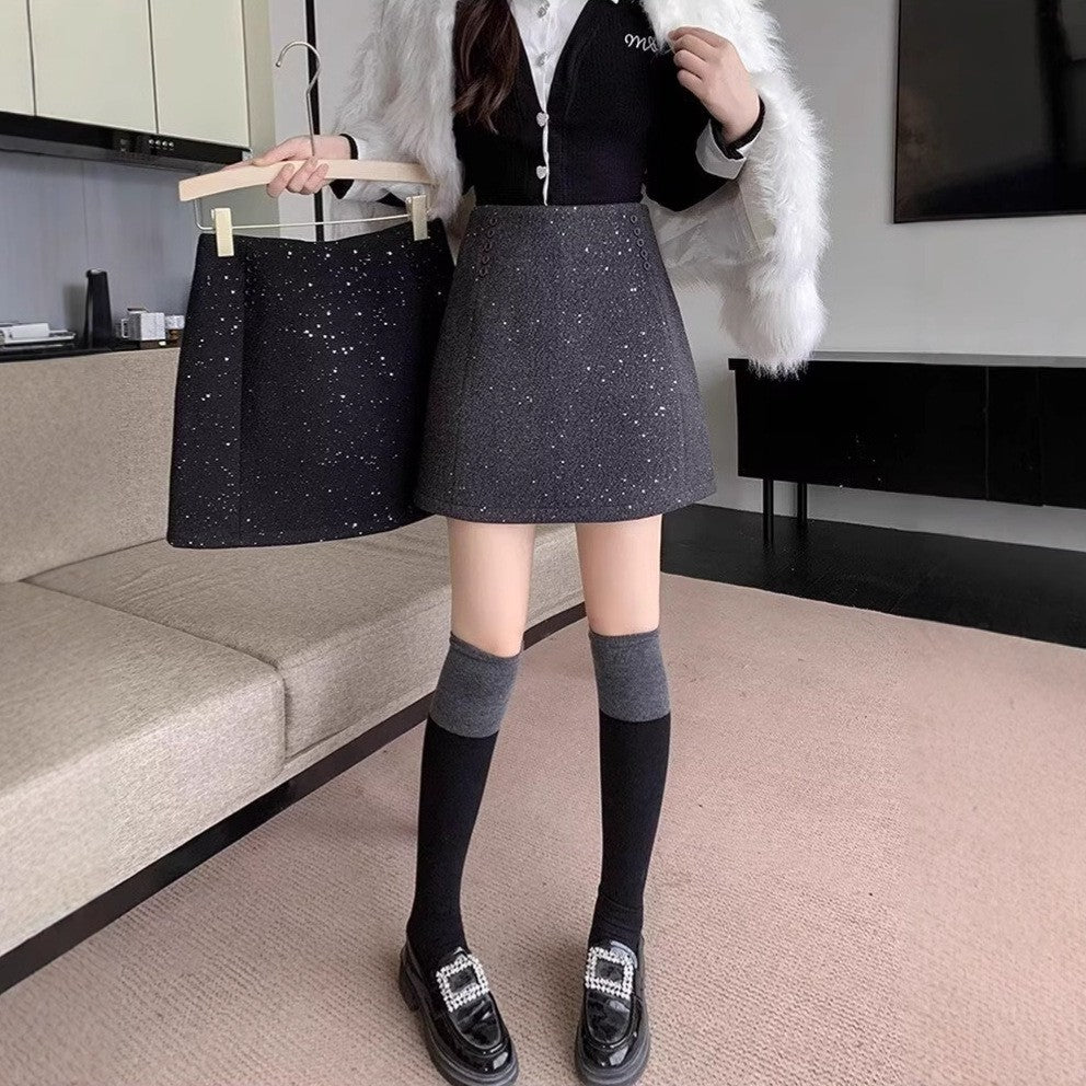 Embellished A-Line Mini Skirt