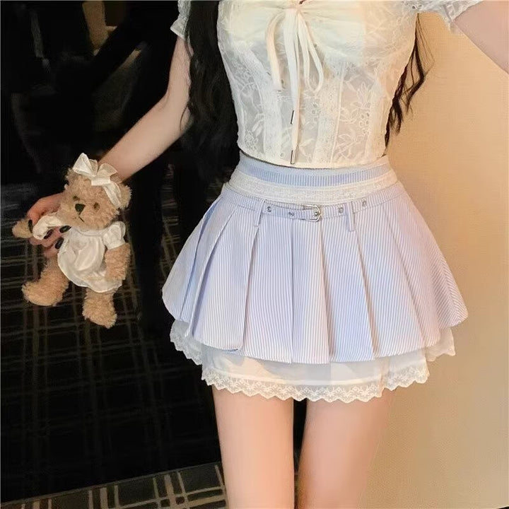 Printed Flared Mini Skirt