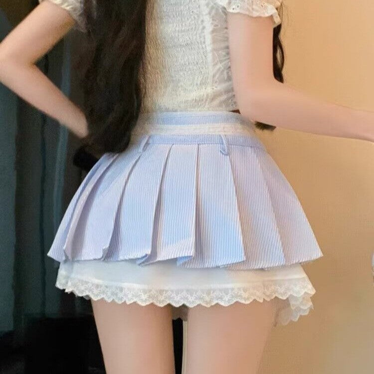 Printed Flared Mini Skirt