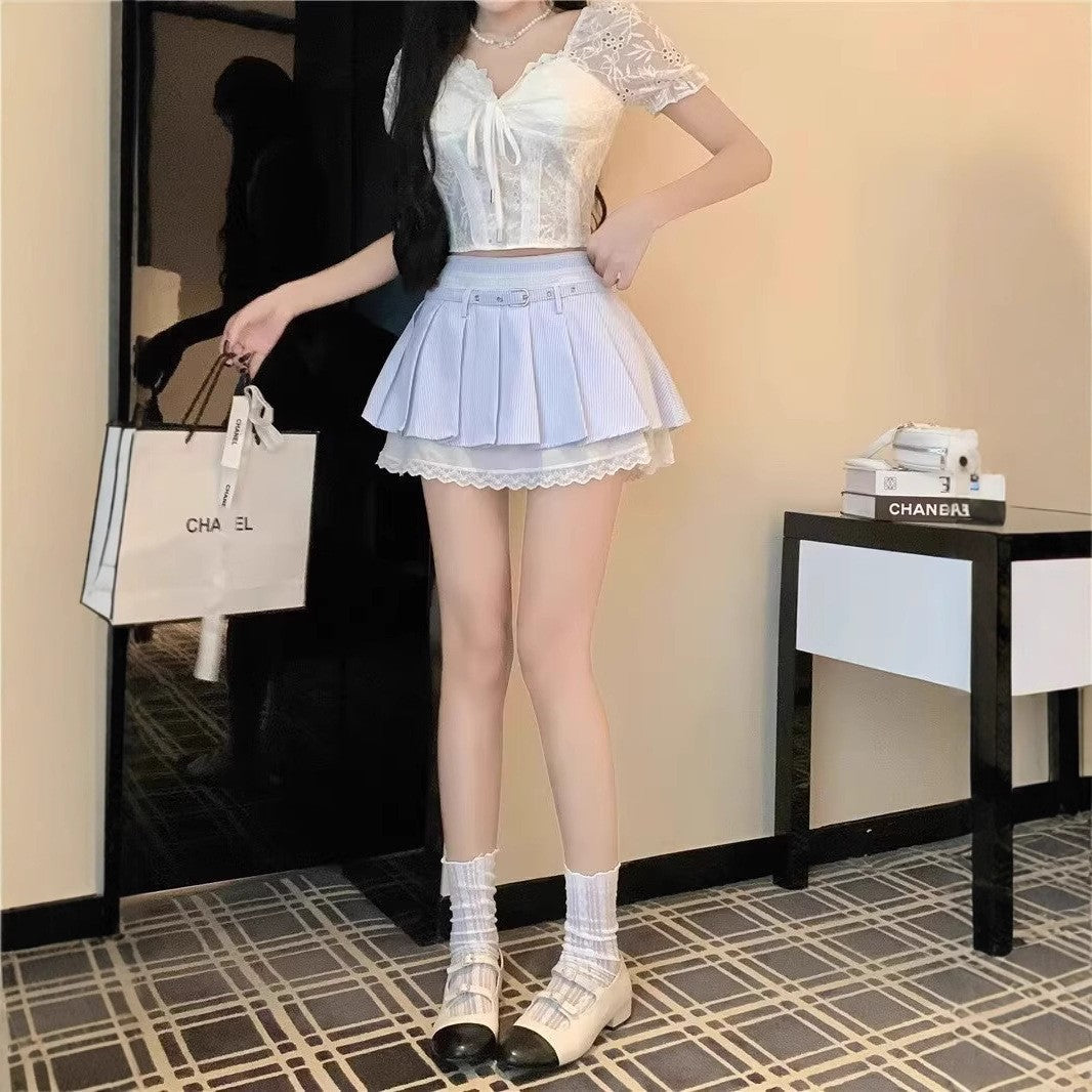 Printed Flared Mini Skirt