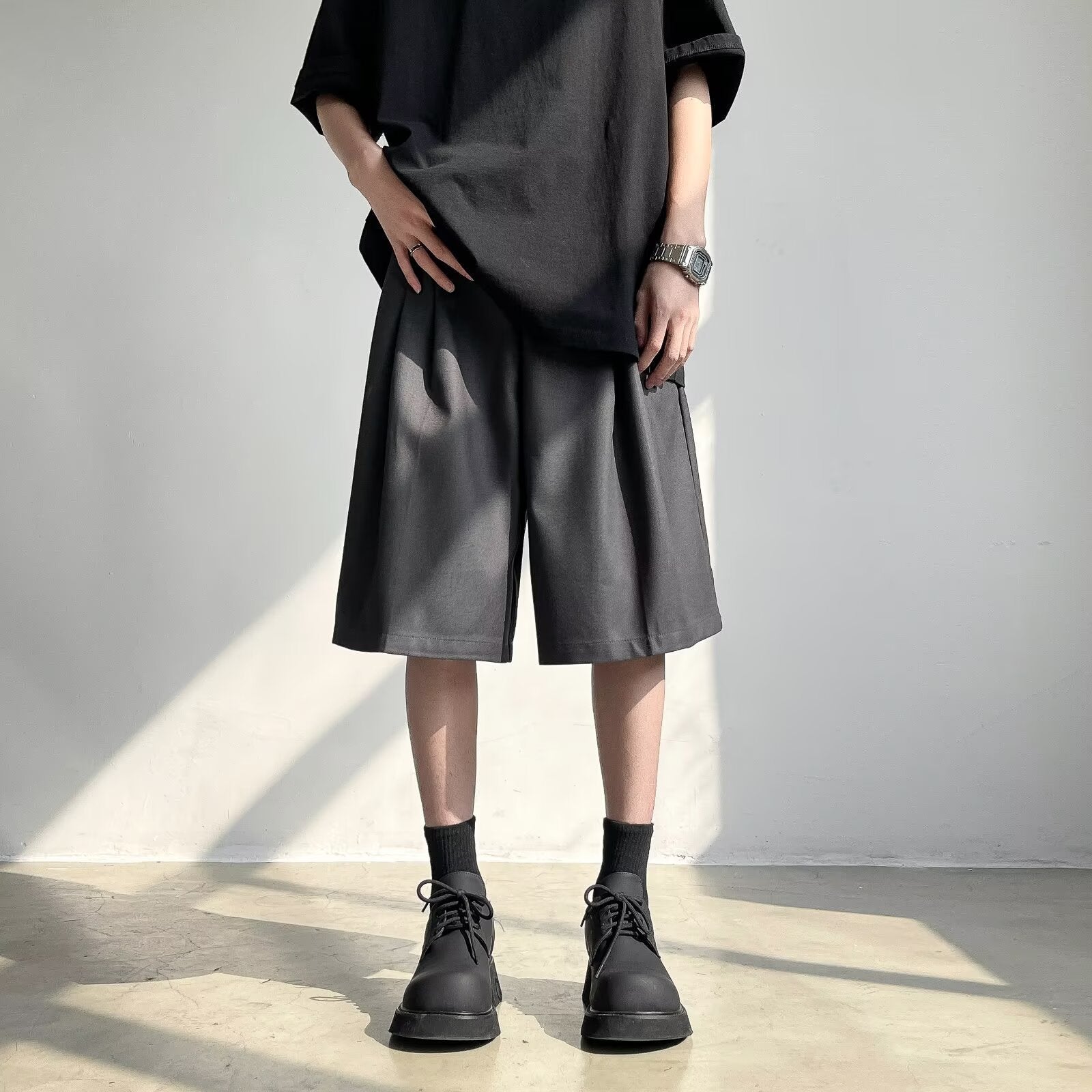 Men Solid Low-Rise Outdoor Shorts