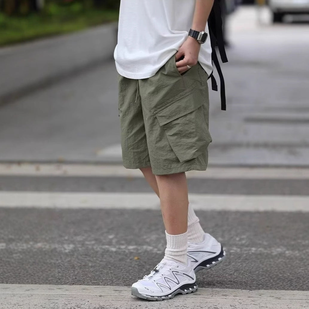 Men Rapid-Dry Low-Rise Cargos Shorts