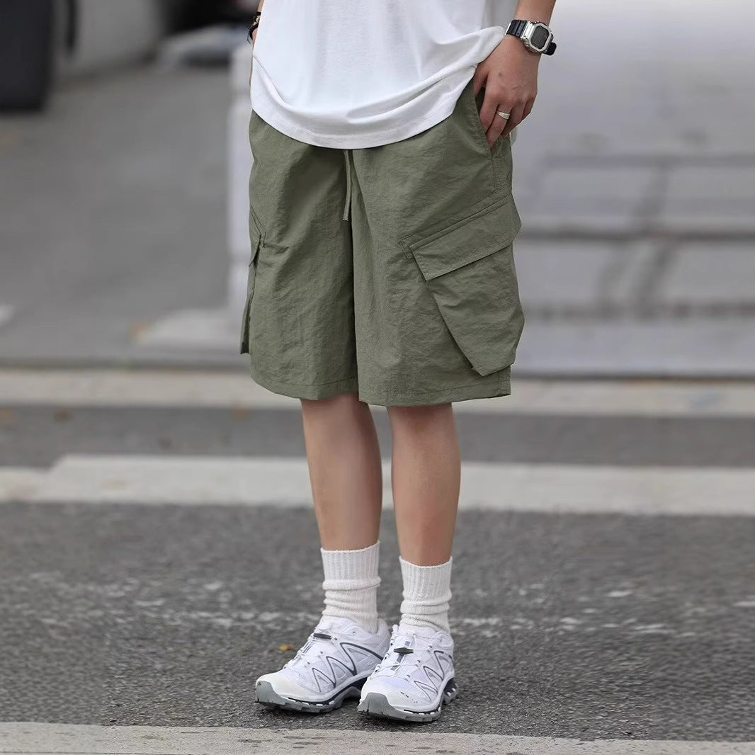 Men Rapid-Dry Low-Rise Cargos Shorts