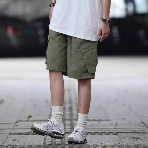 Men Rapid-Dry Low-Rise Cargos Shorts