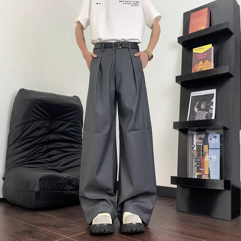Men Loose Fit Mid-Rise Easy Wash Parallel Trouser