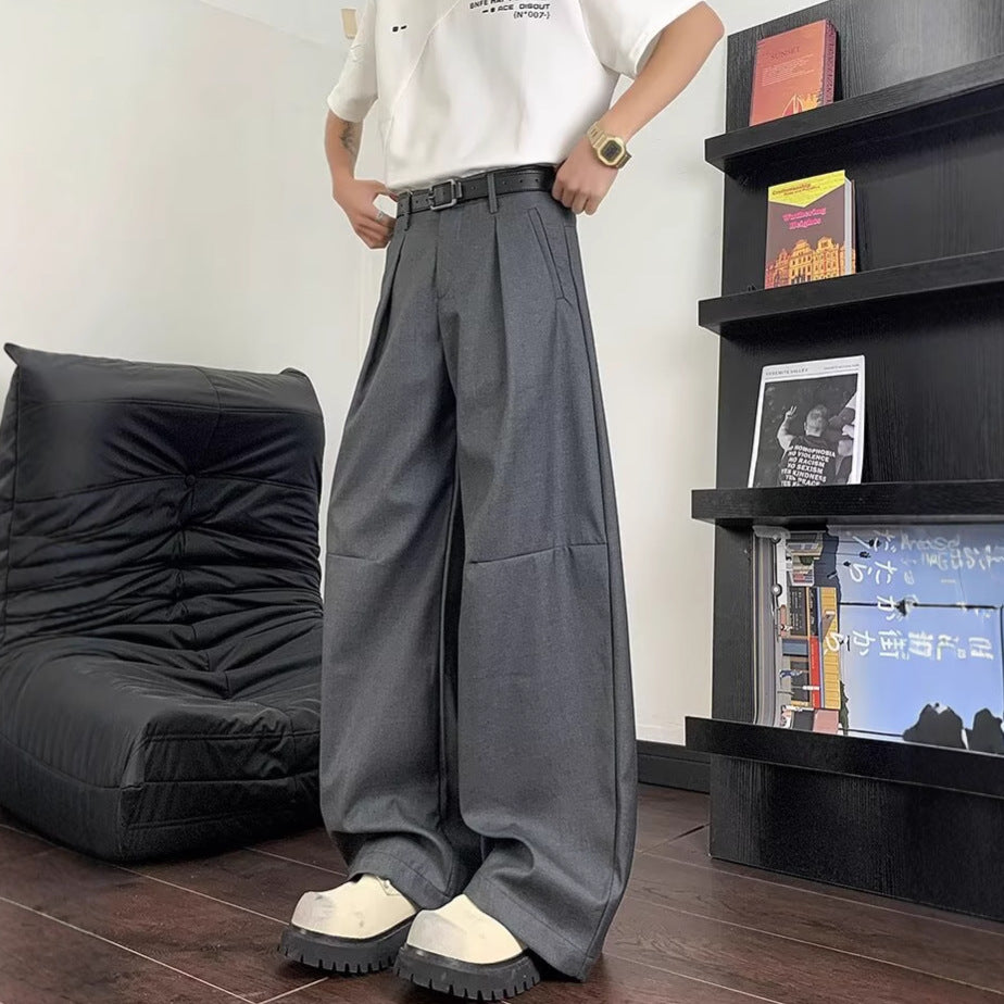Men Loose Fit Mid-Rise Easy Wash Parallel Trouser