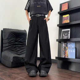 Men Loose Fit Mid-Rise Easy Wash Trousers