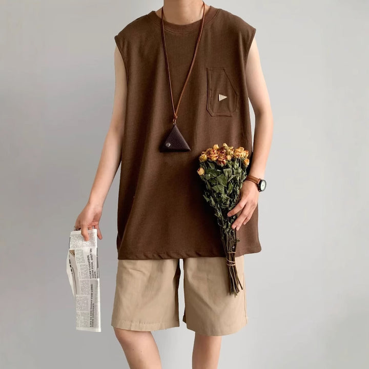 Men Solid Round Neck Relaxed Fit T-shirt