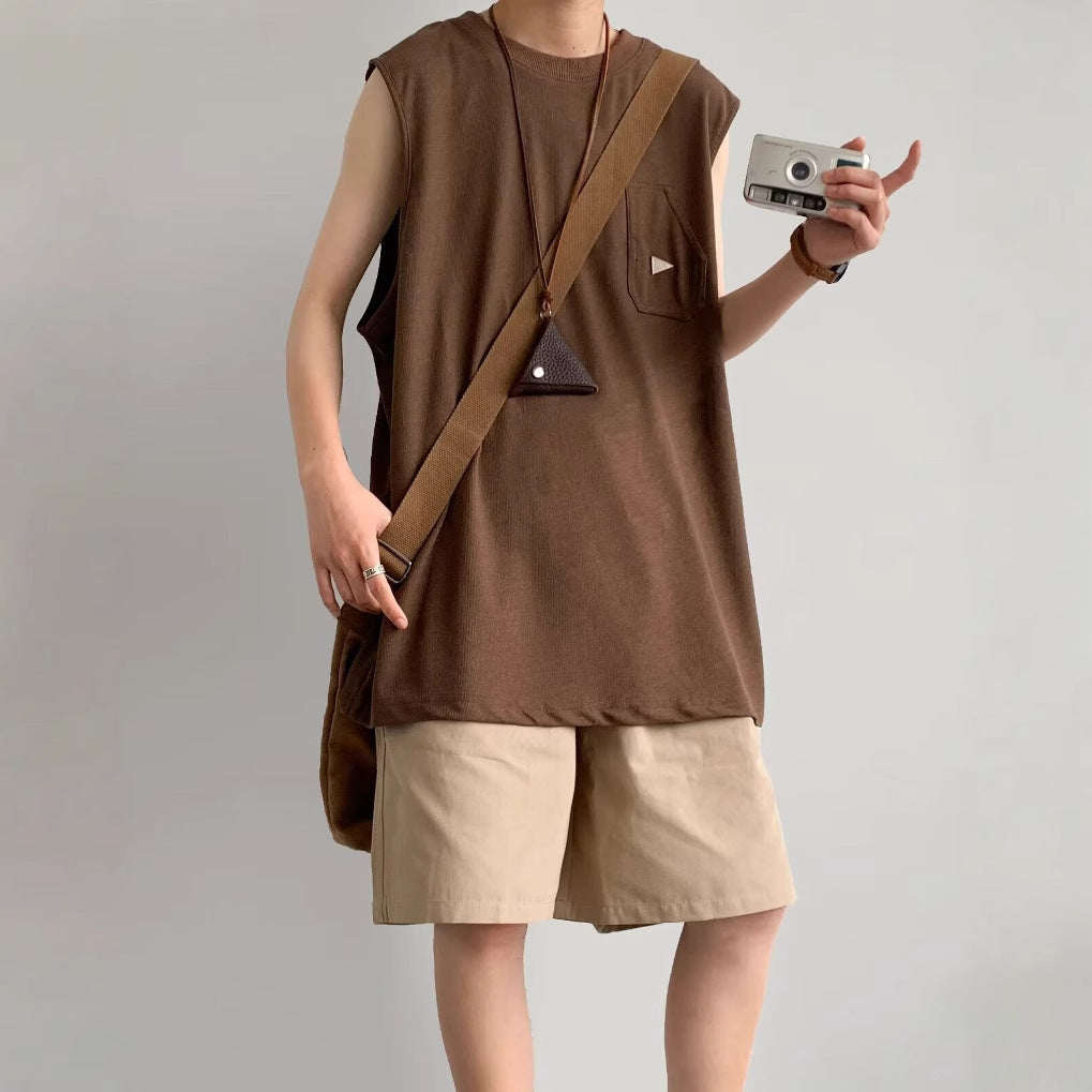 Men Solid Round Neck Relaxed Fit T-shirt