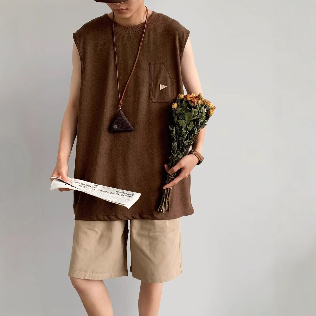 Men Solid Round Neck Relaxed Fit T-shirt