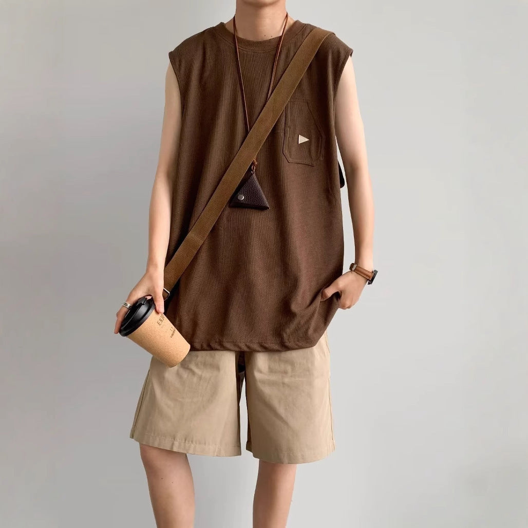Men Solid Round Neck Relaxed Fit T-shirt