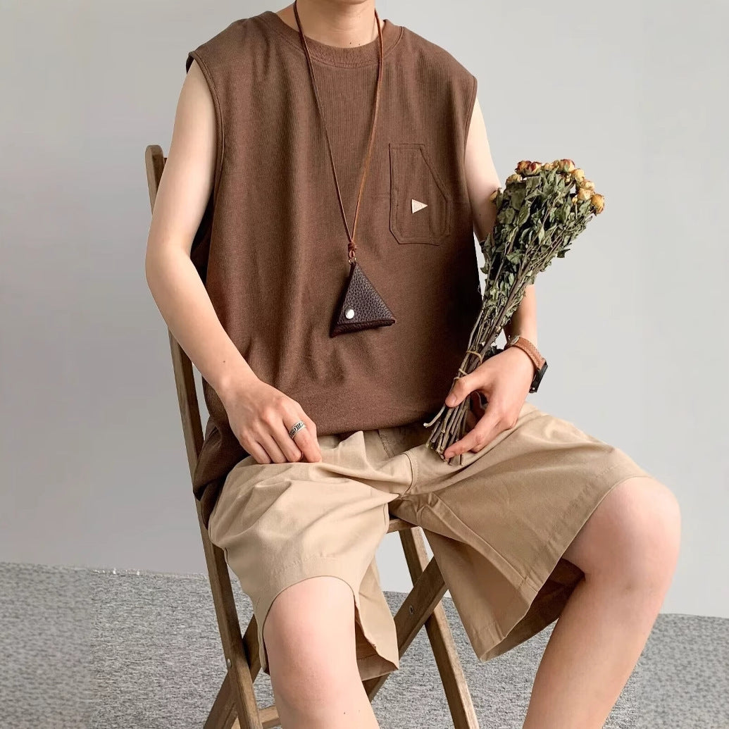 Men Solid Round Neck Relaxed Fit T-shirt