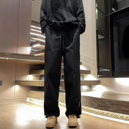 Men Solid Mid-Rise Regular Fit Trousers