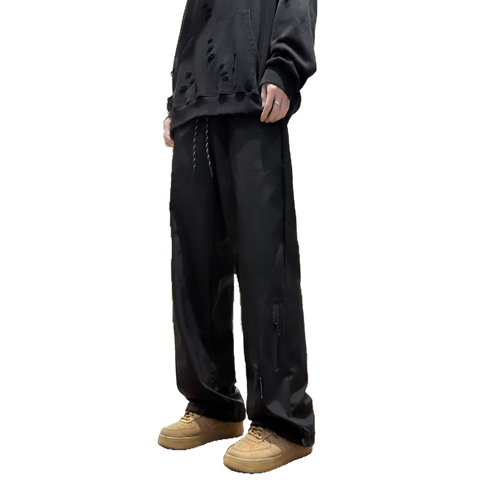 Men Solid Mid-Rise Regular Fit Trousers