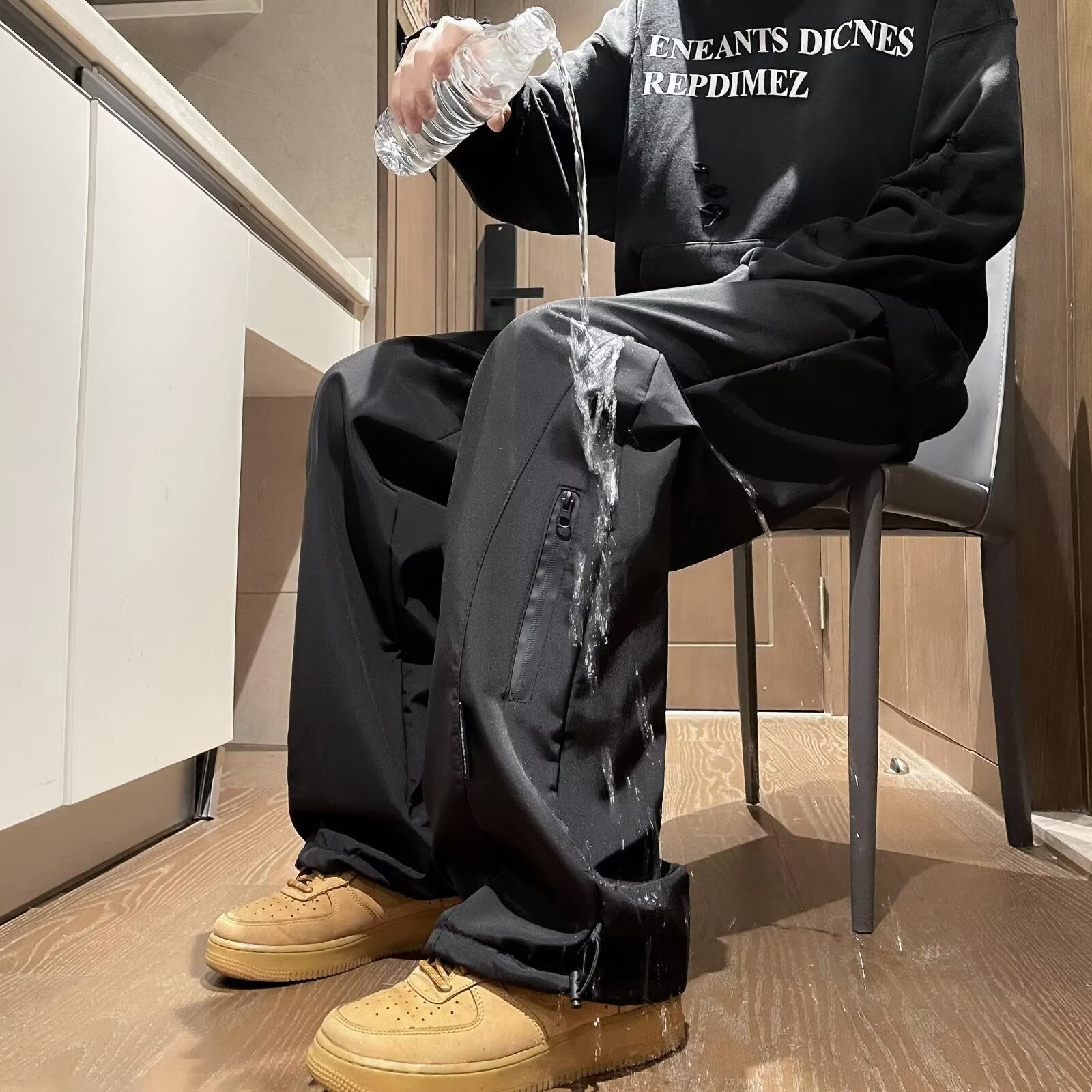 Men Solid Mid-Rise Regular Fit Trousers