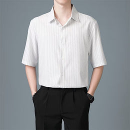 Striped Cutaway Collar Shirt