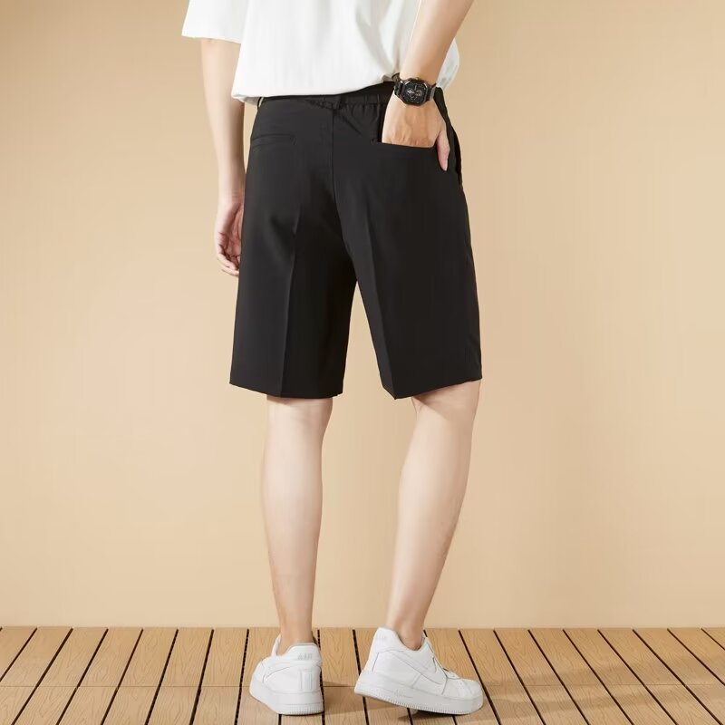 Men Regular Fit Knee Length Solid Shorts