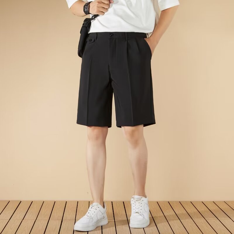 Men Regular Fit Knee Length Solid Shorts