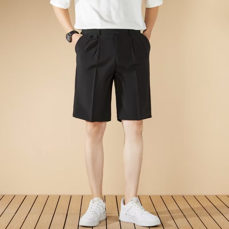 Men Regular Fit Knee Length Solid Shorts