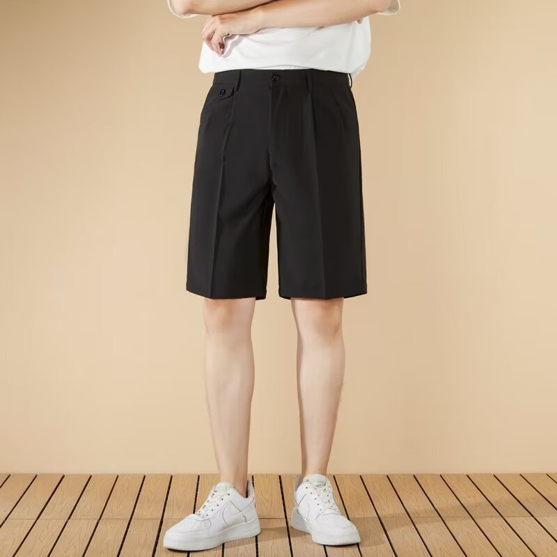 Men Regular Fit Knee Length Solid Shorts