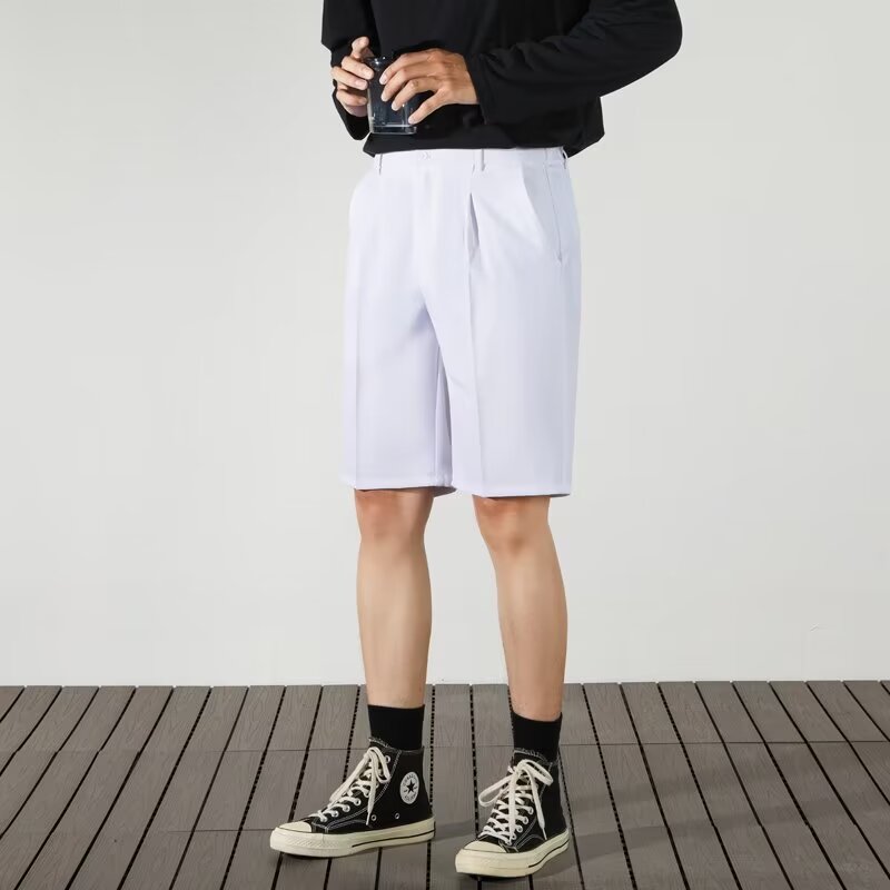 Men Regular Fit Knee Length Solid Shorts