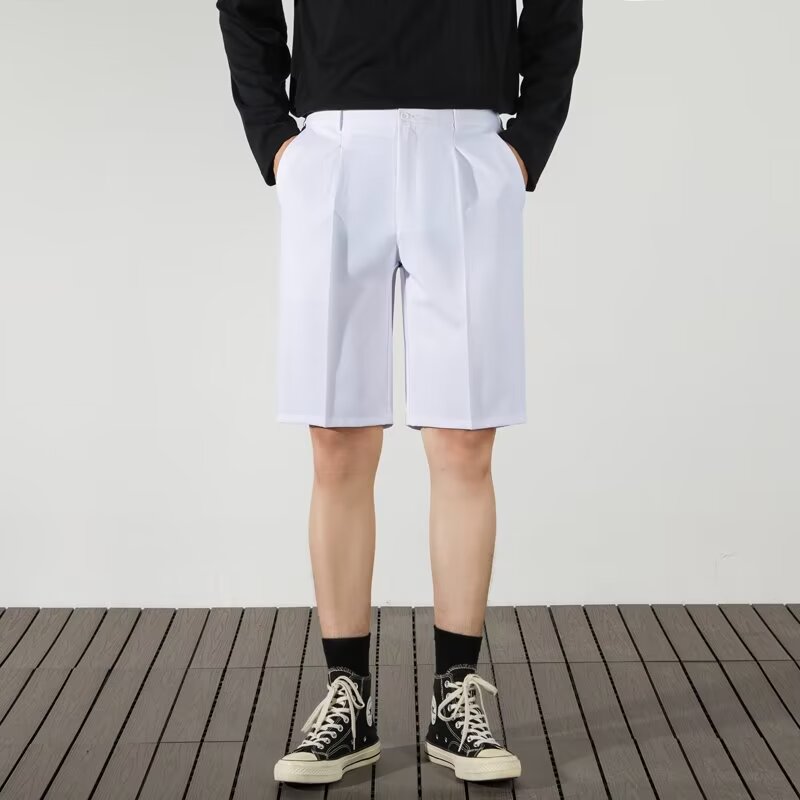 Men Regular Fit Knee Length Solid Shorts