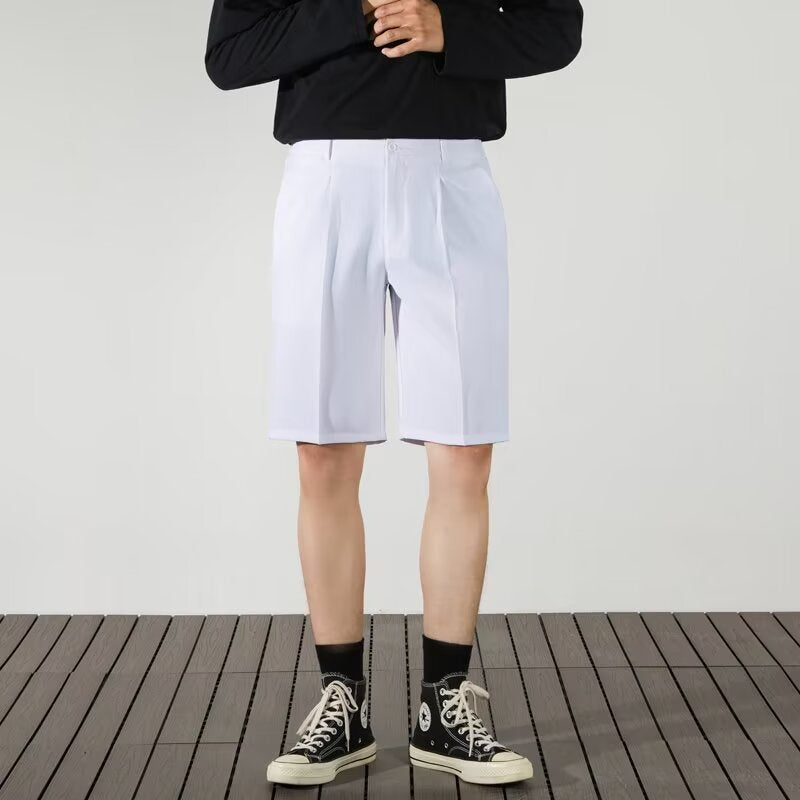 Men Regular Fit Knee Length Solid Shorts