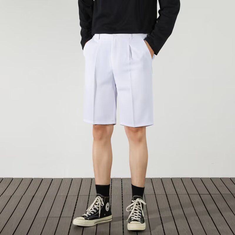 Men Regular Fit Knee Length Solid Shorts