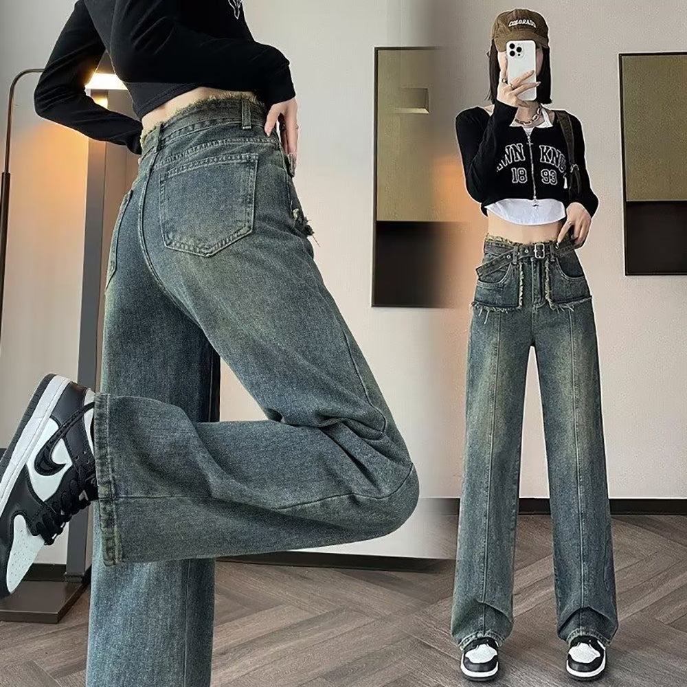 Women Straight Fit Light Fade Mid-Rise Jeans