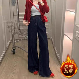 Women Wide Leg Light Fade Jeans