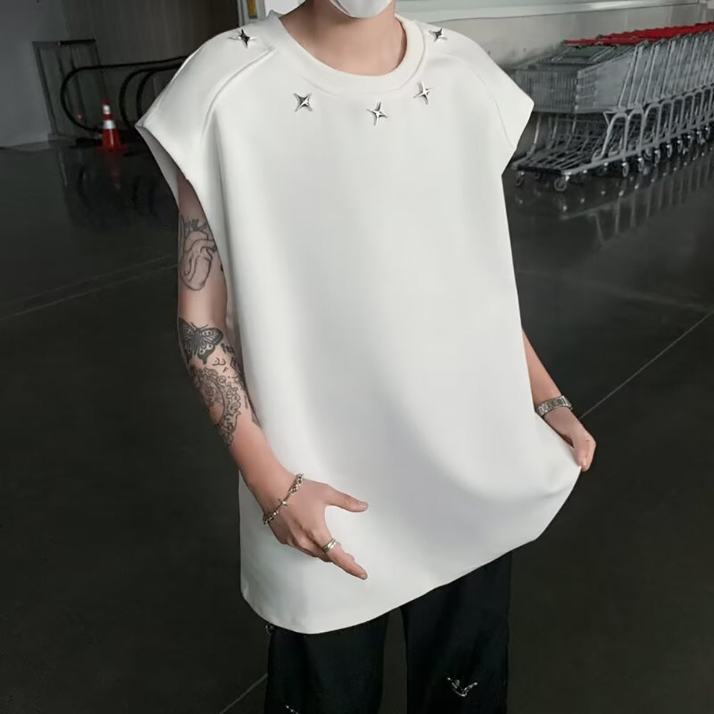 Men Solid Round Neck Oversized T-shirt