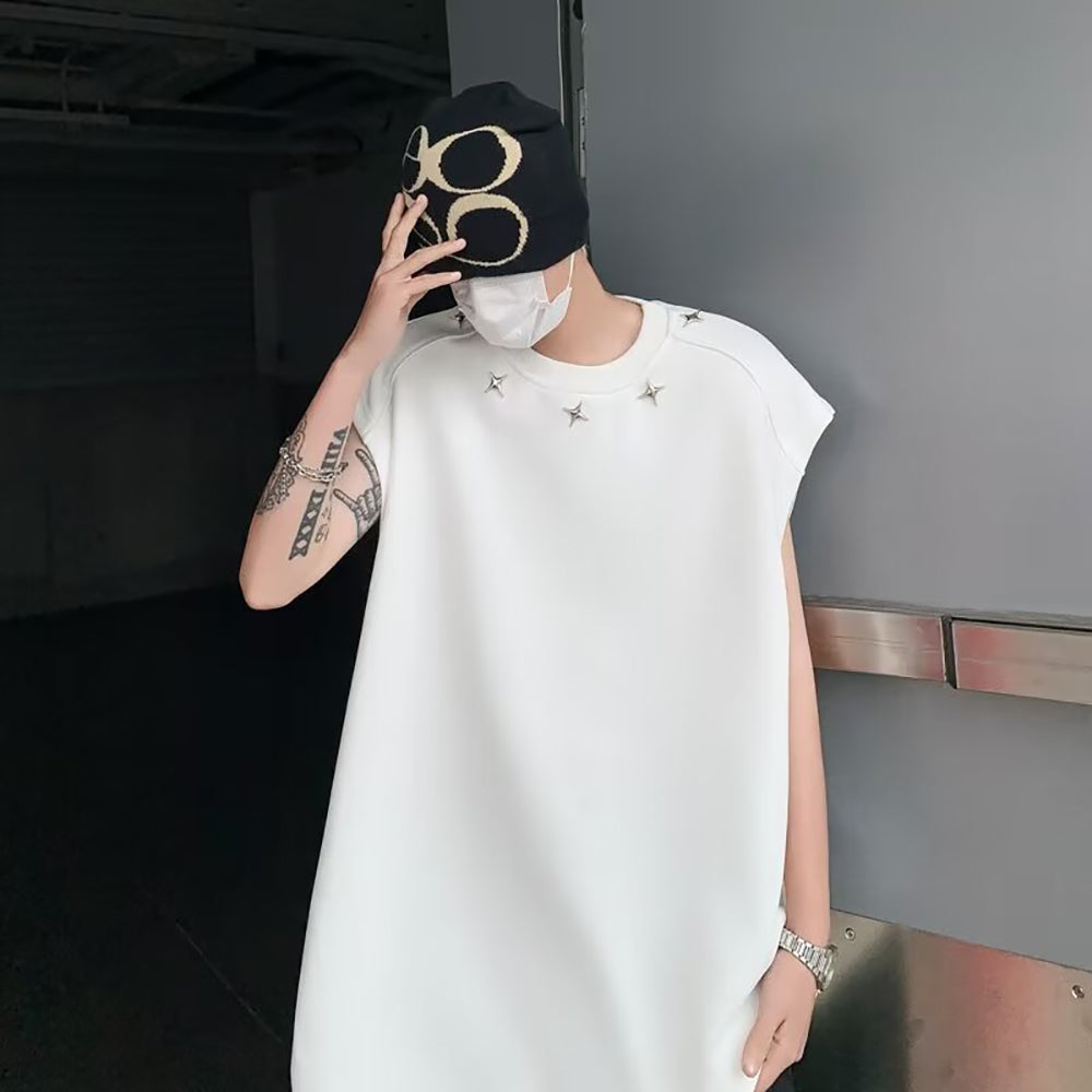 Men Solid Round Neck Oversized T-shirt