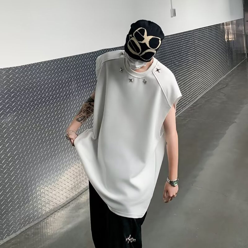 Men Solid Round Neck Oversized T-shirt