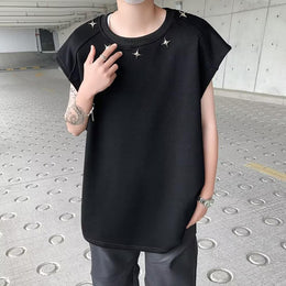 Men Solid Round Neck  Oversized T-shirt