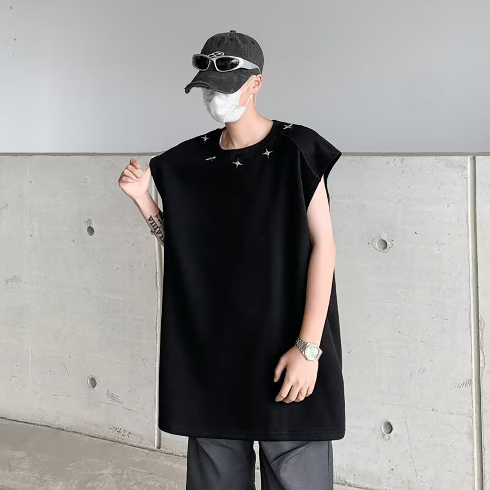 Men Solid Round Neck  Oversized T-shirt