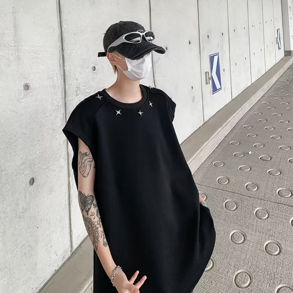 Men Solid Round Neck  Oversized T-shirt