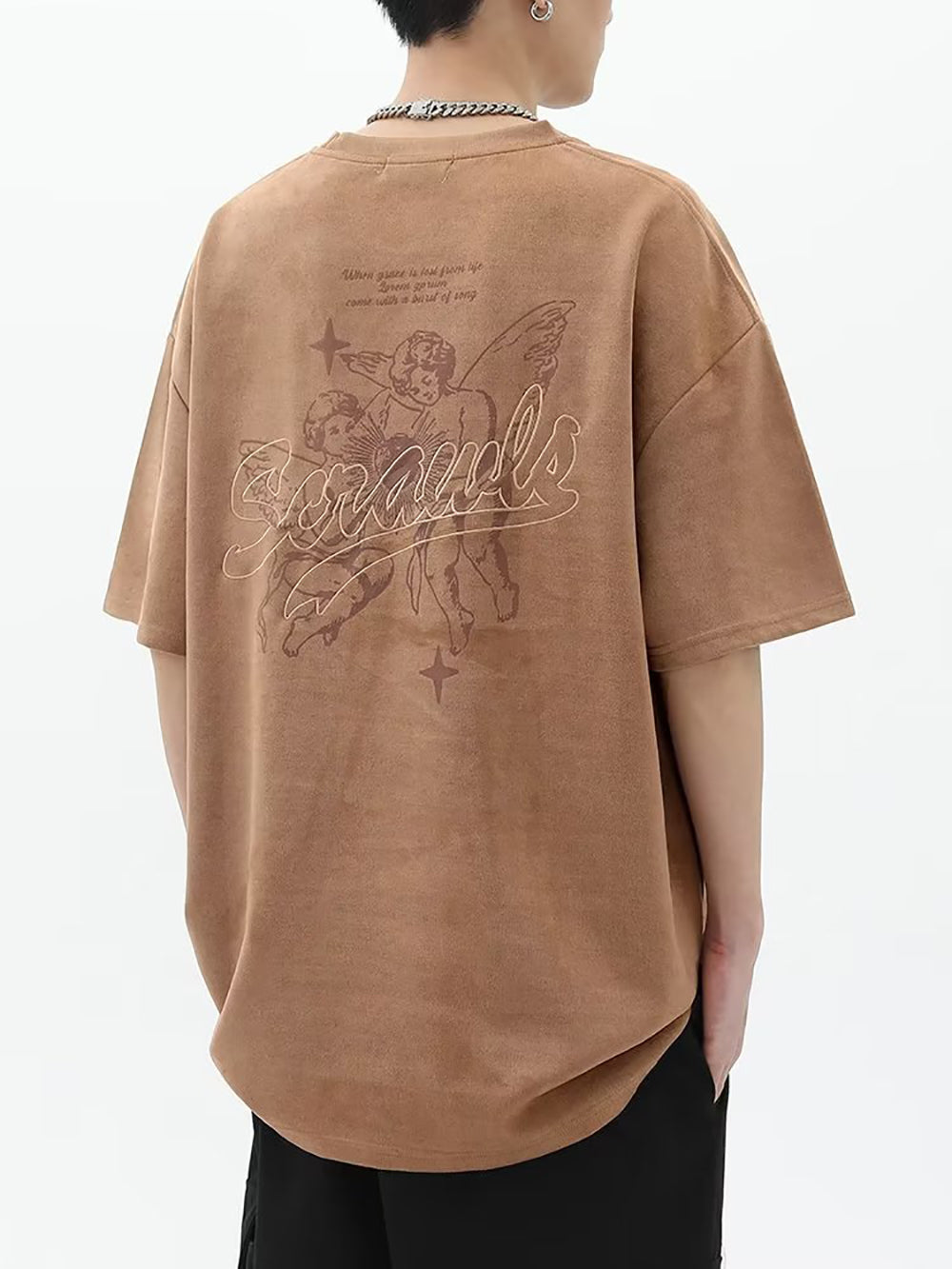 Men Graphic Printed Round Neck  Oversized T-shirt