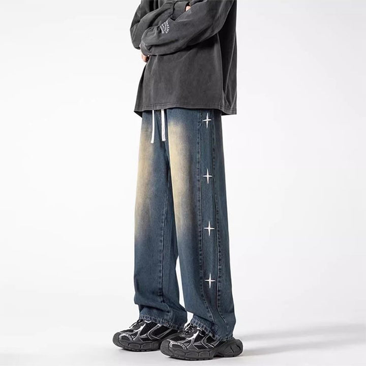 Men Straight Fit Mid-Rise Jeans