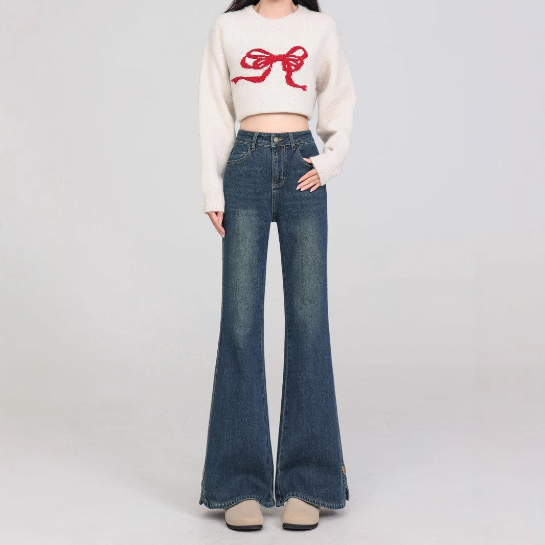 Women Bootcut Mid-Rise Light Fade Stretchable Jeans
