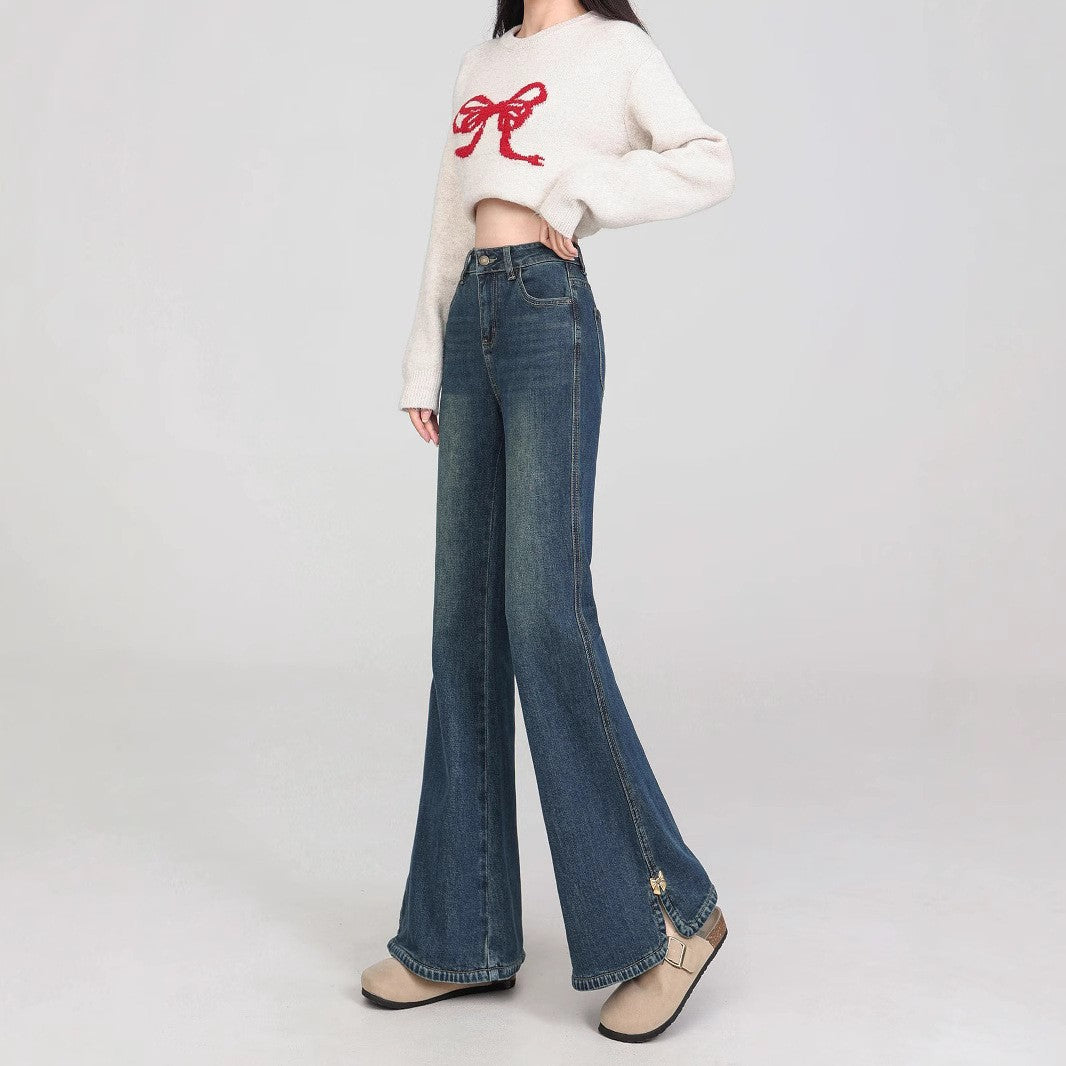 Women Bootcut Mid-Rise Light Fade Stretchable Jeans