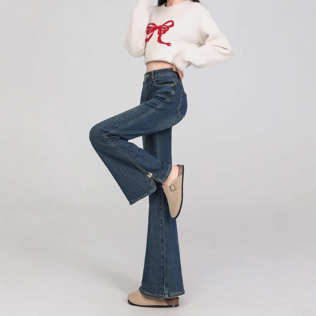 Women Bootcut Mid-Rise Light Fade Stretchable Jeans