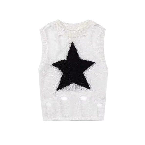 Women Round Neck Sleeveless Crop Top