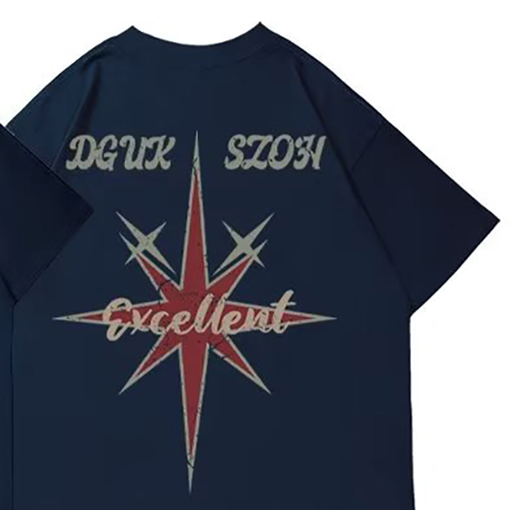 Men Graphic Printed Round Neck Cotton Relaxed Fit T-shirt