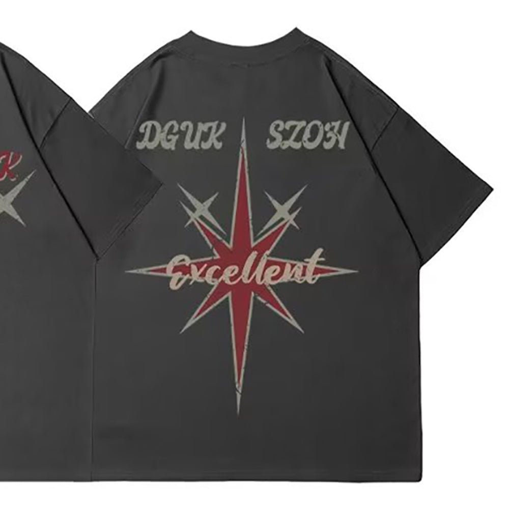 Men Typography Printed Round Neck Cotton T-shirt