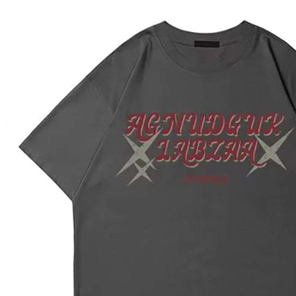 Men Typography Printed Round Neck Cotton T-shirt