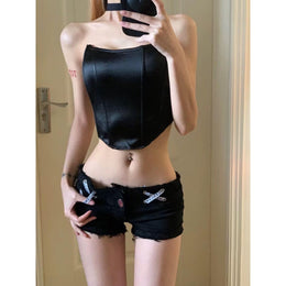 Solid Mid-Rise Hot Pants