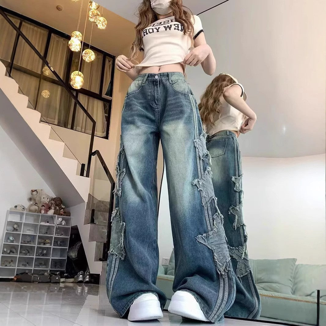 Women Regular Fit Mid-Rise Highly Distressed Light Fade Jeans