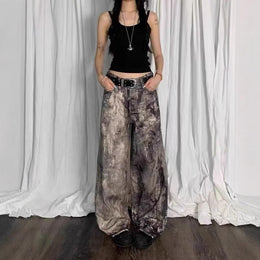 Women Mid-Rise Wide Leg High Fade Jeans