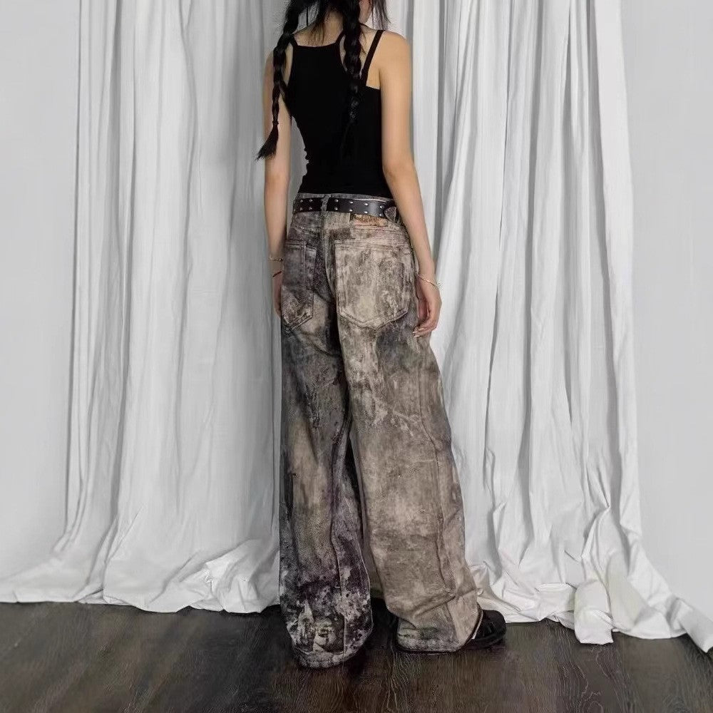 Women Mid-Rise Wide Leg High Fade Jeans