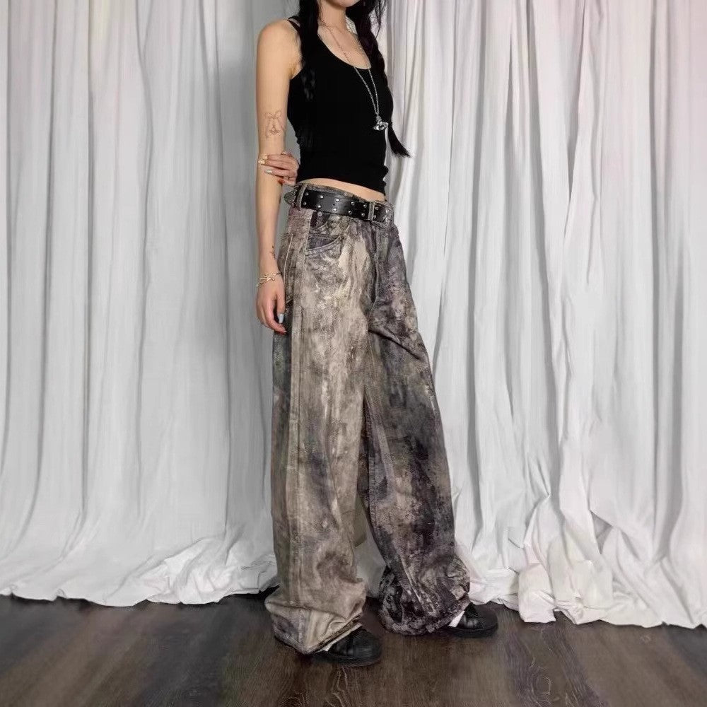 Women Mid-Rise Wide Leg High Fade Jeans